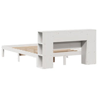 Thumbnail for Massivholzbett mit Regal ohne Matratze Weiß 160x200 cm Kiefer