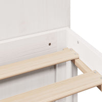 Thumbnail for Massivholzbett mit Regal ohne Matratze Weiß 160x200 cm Kiefer