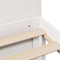 Thumbnail for Massivholzbett mit Regal ohne Matratze Weiß 180x200 cm Kiefer