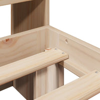 Thumbnail for Massivholzbett mit Regal ohne Matratze 200x200 cm Kiefer