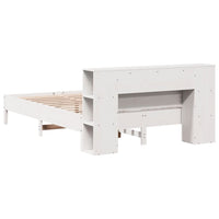 Thumbnail for Massivholzbett mit Regal ohne Matratze Weiß 140x190 cm Kiefer