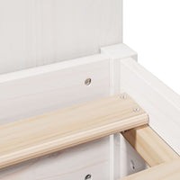 Thumbnail for Massivholzbett mit Regal ohne Matratze Weiß 180x200 cm Kiefer