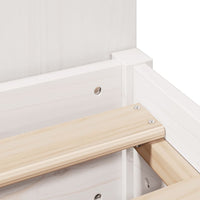 Thumbnail for Massivholzbett mit Regal ohne Matratze Weiß 160x200 cm Kiefer