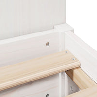 Thumbnail for Massivholzbett mit Regal ohne Matratze Weiß 100x200 cm Kiefer