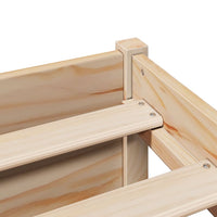Thumbnail for Massivholzbett mit Regal ohne Matratze 200x200 cm Kiefer