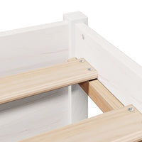 Thumbnail for Massivholzbett mit Regal ohne Matratze Weiß 120x200 cm Kiefer