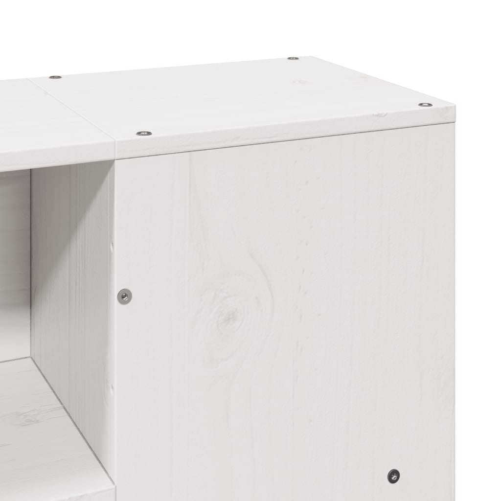 Massivholzbett ohne Matratze Weiß 150x200 cm Kiefernholz