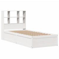Thumbnail for Massivholzbett ohne Matratze Weiß 100x200 cm Kiefernholz