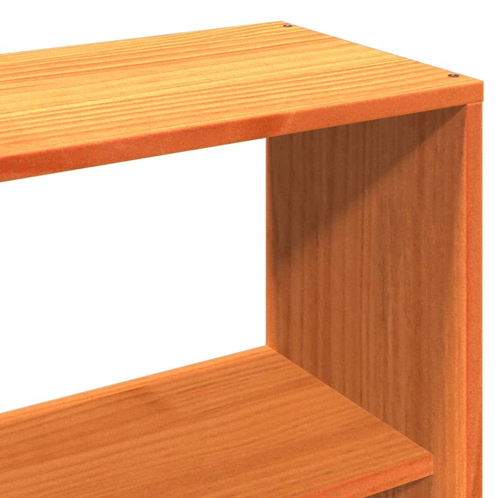 Massivholzbett ohne Matratze Wachsbraun 90x190 cm Kiefernholz