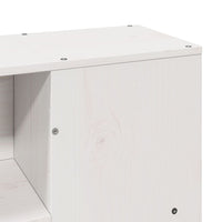 Thumbnail for Massivholzbett mit Regal ohne Matratze Weiß 140x200 cm