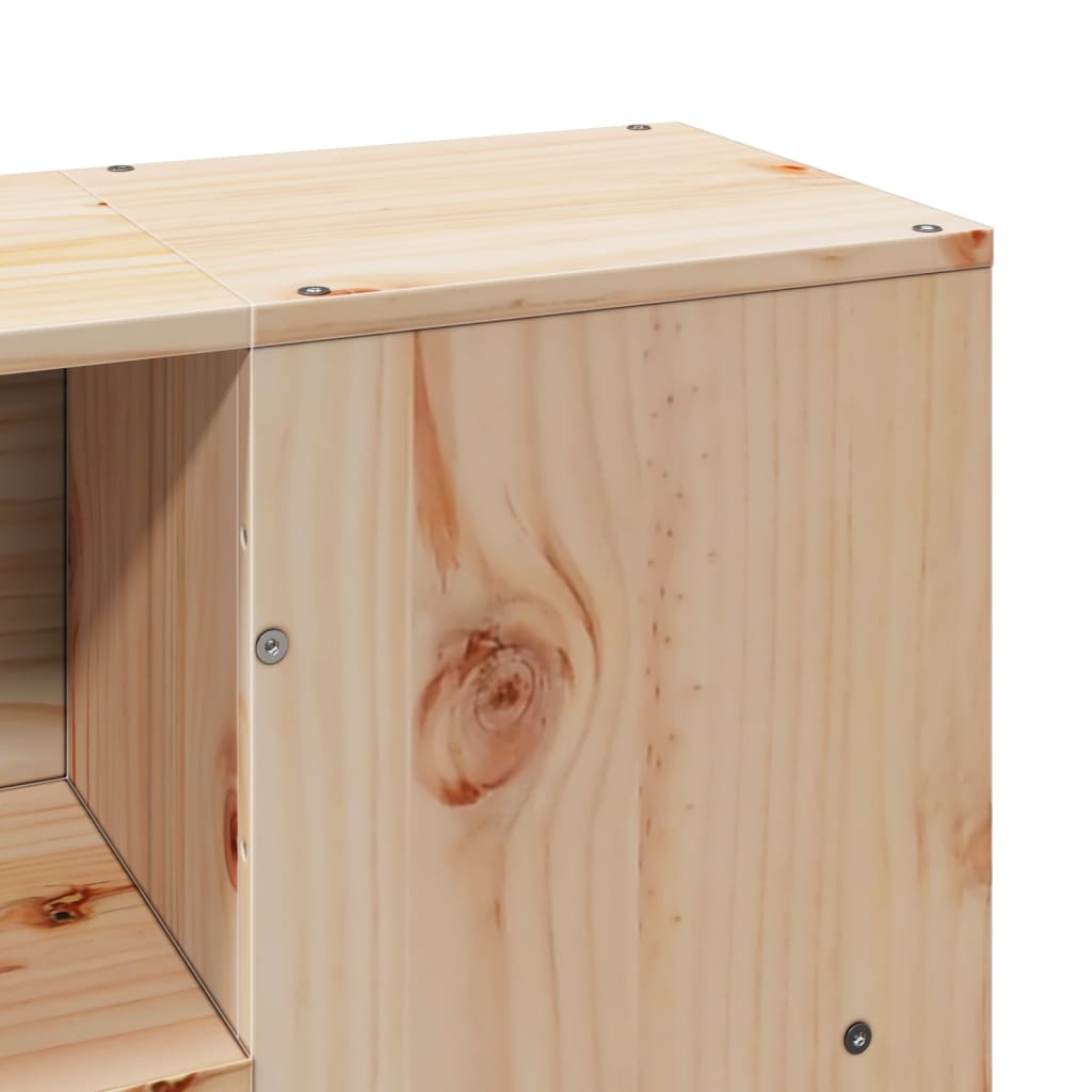 Massivholzbett mit Regal ohne Matratze 120x190 cm Massivholz