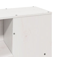 Thumbnail for Massivholzbett mit Regal ohne Matratze Weiß 135x190 cm