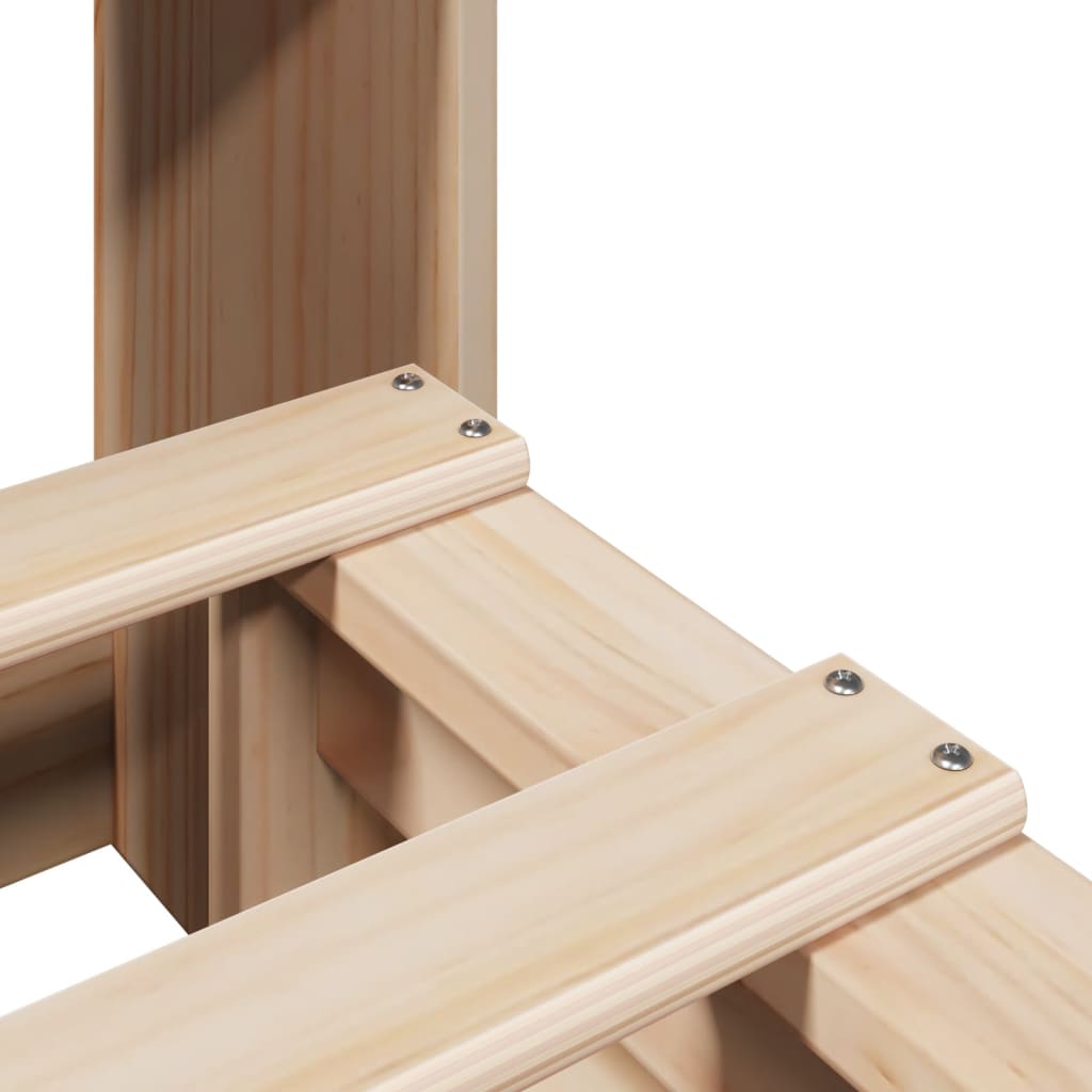 Massivholzbett mit Regal ohne Matratze 100x200 cm