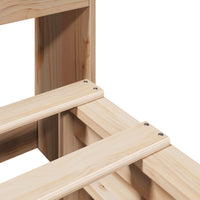 Thumbnail for Massivholzbett mit Regal ohne Matratze 150x200 cm Massivholz