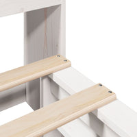 Thumbnail for Massivholzbett mit Regal ohne Matratze Weiß 160x200 cm