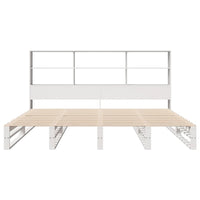 Thumbnail for Massivholzbett mit Regal ohne Matratze Weiß 180x200 cm