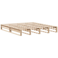 Thumbnail for Massivholzbett mit Regal ohne Matratze 200x200 cm Massivholz