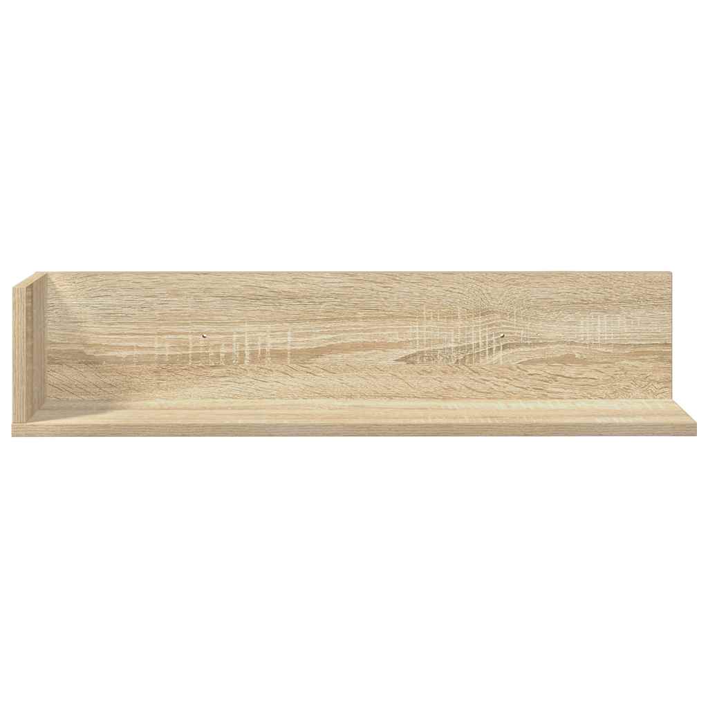 Wandregale 2 Stk. Sonoma-Eiche 75x16,5x16,5 cm Holzwerkstoff