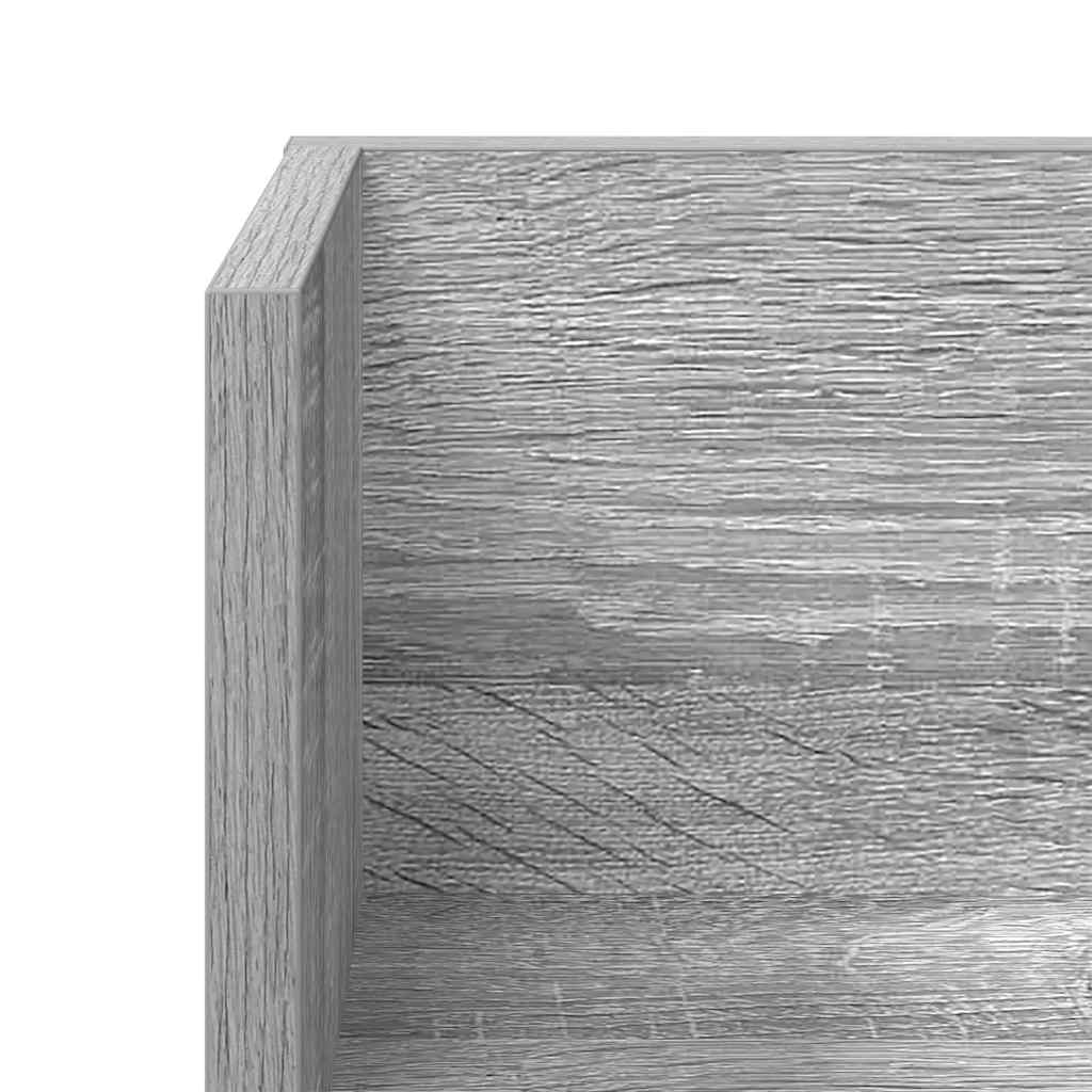 Wandregale 2 Stk. Grau Sonoma 75x16,5x16,5 cm Holzwerkstoff