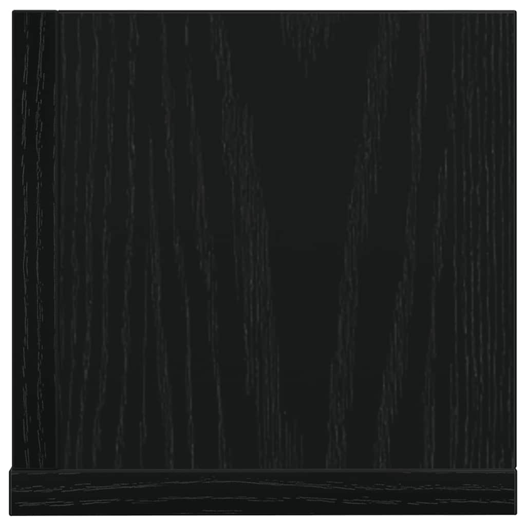 Wandregale 2 Stk. Schwarz 100x16,5x16,5 cm Holzwerkstoff