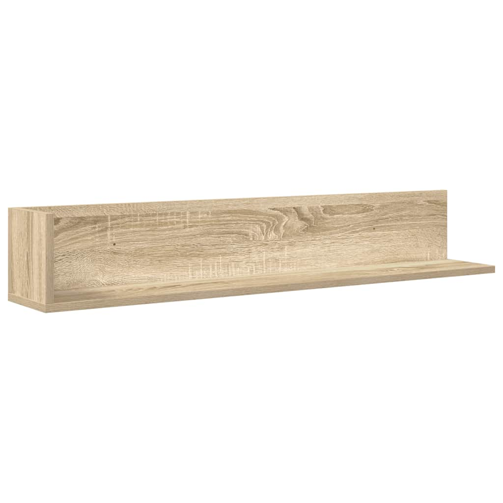 Wandregale 2 Stk. Sonoma-Eiche 100x16,5x16,5 cm Holzwerkstoff