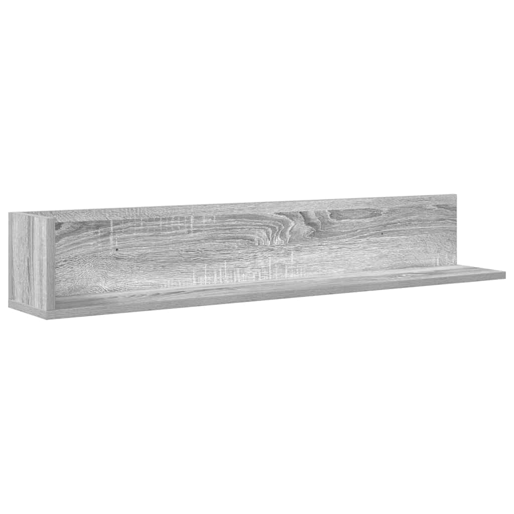 Wandregale 2 Stk. Grau Sonoma 100x16,5x16,5 cm Holzwerkstoff