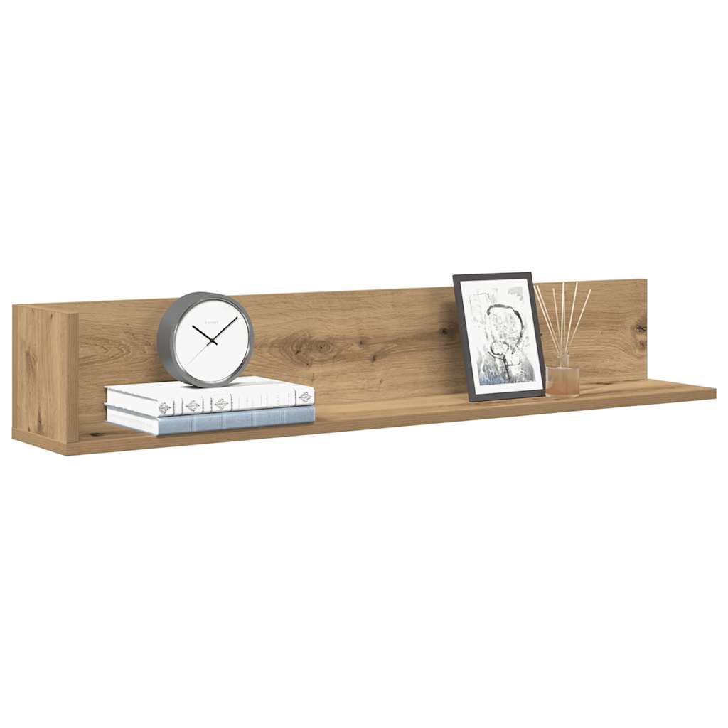 Wandregale 2 Stk. Artisan-Eiche 100x16,5x16,5 cm Holzwerkstoff