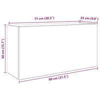 Thumbnail for Bad-Wandschrank Sonoma-Eiche 80x25x40 cm Holzwerkstoff