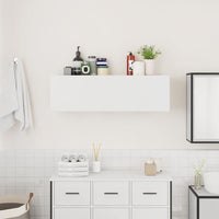 Thumbnail for Bad-Wandschrank Weiß 100x25x30 cm Holzwerkstoff