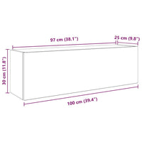 Thumbnail for Bad-Wandschrank Weiß 100x25x30 cm Holzwerkstoff