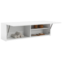 Thumbnail for Bad-Wandschrank Weiß 100x25x30 cm Holzwerkstoff