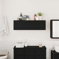 Thumbnail for Bad-Wandschrank Schwarz 100x25x30 cm Holzwerkstoff