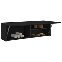 Thumbnail for Bad-Wandschrank Schwarz 100x25x30 cm Holzwerkstoff