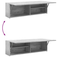 Thumbnail for Bad-Wandschrank Grau Sonoma 100x25x30 cm Holzwerkstoff