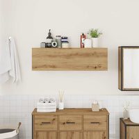 Thumbnail for Bad-Wandschrank Artisan-Eiche 100x25x30 cm Holzwerkstoff