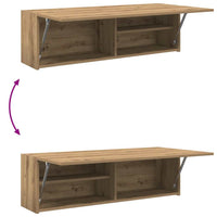 Thumbnail for Bad-Wandschrank Artisan-Eiche 100x25x30 cm Holzwerkstoff