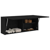 Thumbnail for Bad-Wandschrank Schwarz 100x25x40 cm Holzwerkstoff