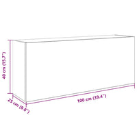 Thumbnail for Bad-Wandschrank Sonoma-Eiche 100x25x40 cm Holzwerkstoff