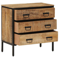Thumbnail for Sideboards 2 Stk. 70x35x70 cm Raues Mango Massivholz