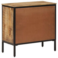 Thumbnail for Sideboards 2 Stk. 70x35x70 cm Raues Mango Massivholz