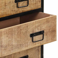 Thumbnail for Sideboards 2 Stk. 70x35x70 cm Raues Mango Massivholz
