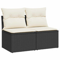 Thumbnail for 4-tlg. Garten-Sofagarnitur mit Kissen Schwarz Poly Rattan