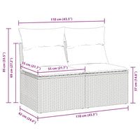 Thumbnail for 4-tlg. Garten-Sofagarnitur mit Kissen Schwarz Poly Rattan