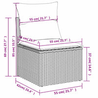 Thumbnail for 4-tlg. Garten-Sofagarnitur mit Kissen Beige Poly Rattan Akazie