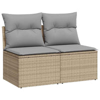 Thumbnail for 4-tlg. Garten-Sofagarnitur mit Kissen Beige Poly Rattan Akazie