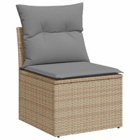 Thumbnail for 4-tlg. Garten-Sofagarnitur mit Kissen Beige Poly Rattan Akazie