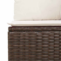 Thumbnail for 4-tlg. Garten-Sofagarnitur mit Kissen Braun Poly Rattan Akazie