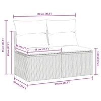Thumbnail for 4-tlg. Garten-Sofagarnitur mit Kissen Braun Poly Rattan Akazie