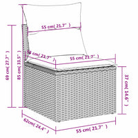 Thumbnail for 4-tlg. Garten-Sofagarnitur mit Kissen Beige Poly Rattan Akazie