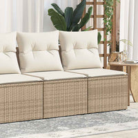 Thumbnail for 4-tlg. Garten-Sofagarnitur mit Kissen Beige Poly Rattan Akazie